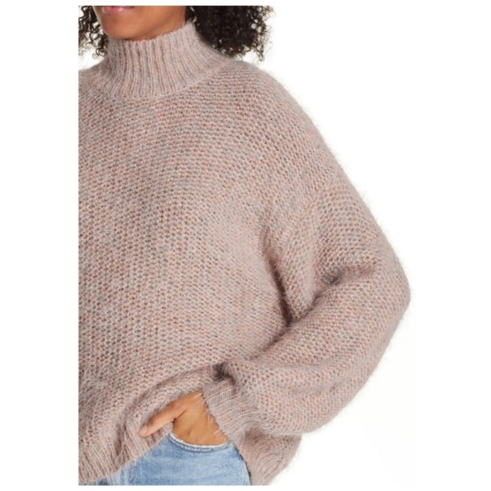 Joie Pink Markita Eyelash Knit Pullover Sweater